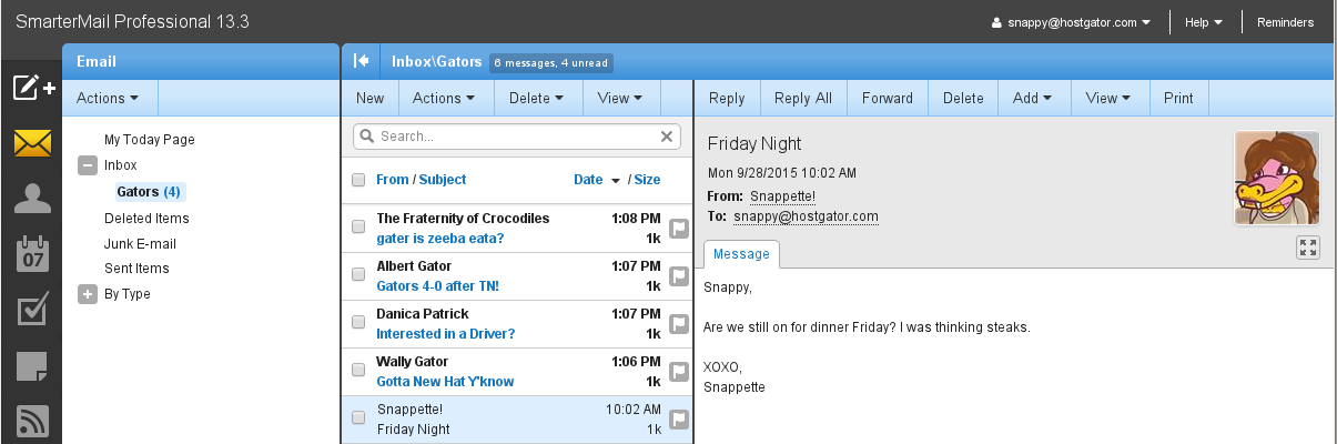 Select message