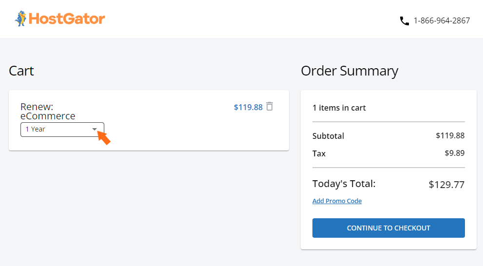 Customer Portal - Length of Term Dropdown