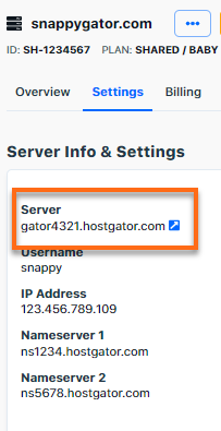 hostgator pop settings