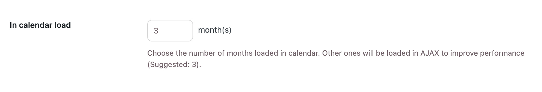Calendar load