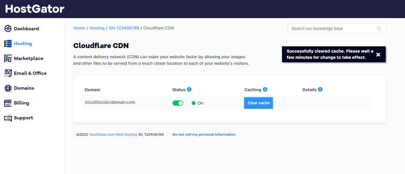 HostGator Cloudflare CDN Turn Off