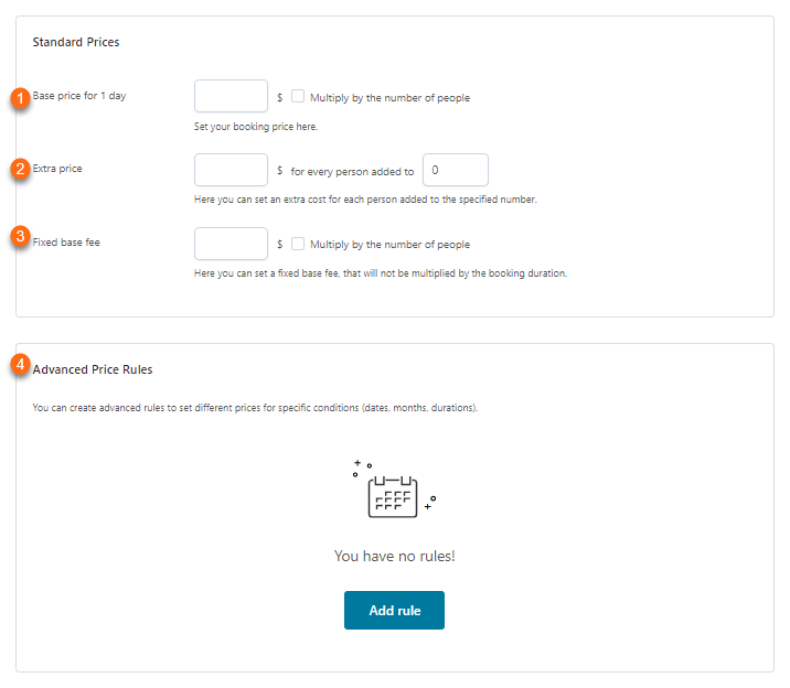 cost settings