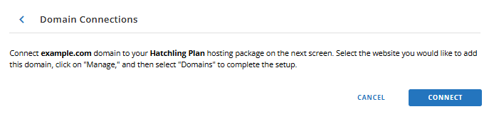 Connections - Website - Confirm connection of domain to website