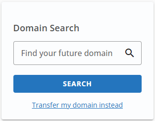 Home - Transfer my domain instead