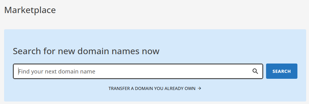 Transfer a domain you already own