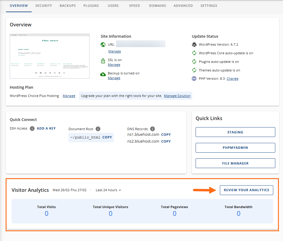 Review Analytics Button