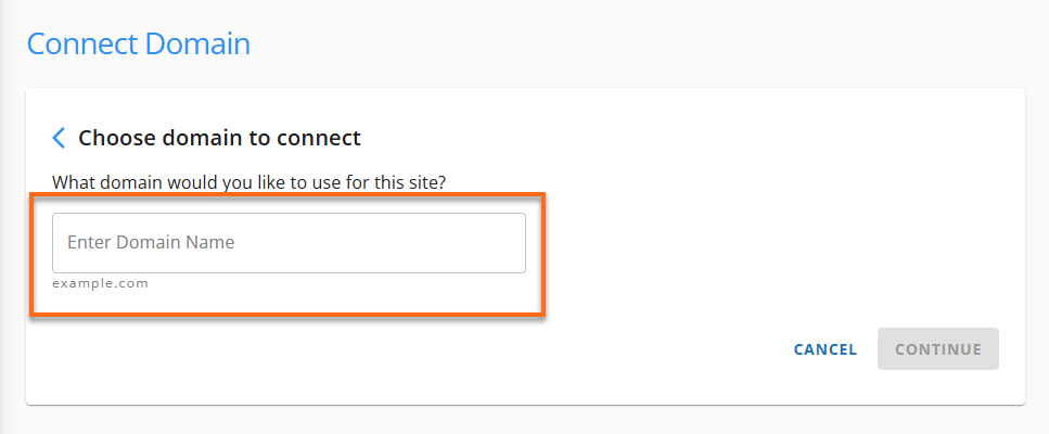 HG Customer Portal Website Tab - Site Information Manage Enter Domain