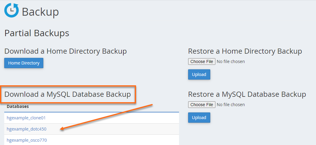 HostGator Create a MySQL Database Backup