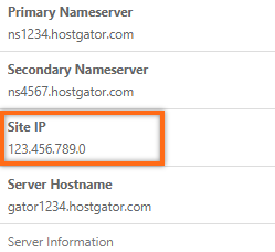 cPanel General Information Hostname