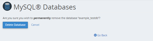 Database Delete Confirmation