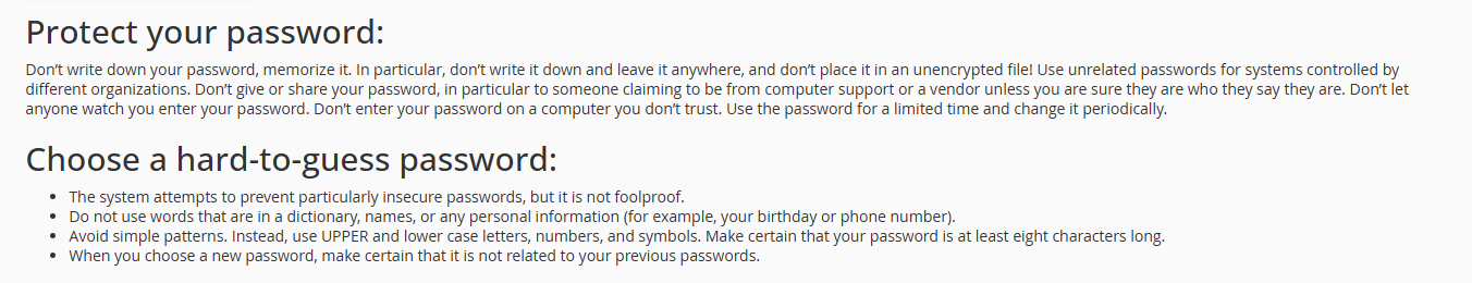 cPanel - Password Tips!