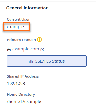 cpanel username