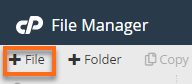 New File button