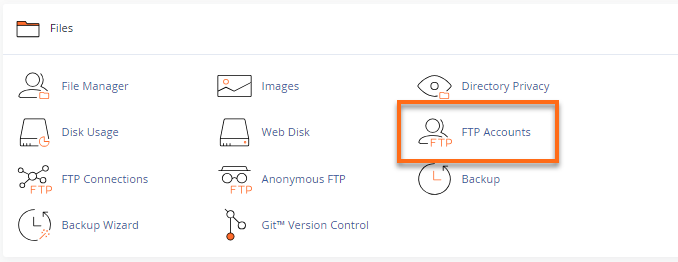 cPanel - Files section