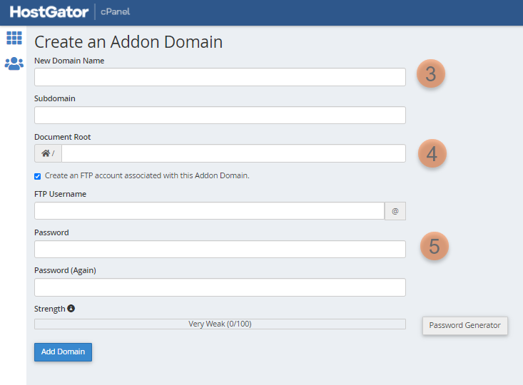 how do addons domain work
