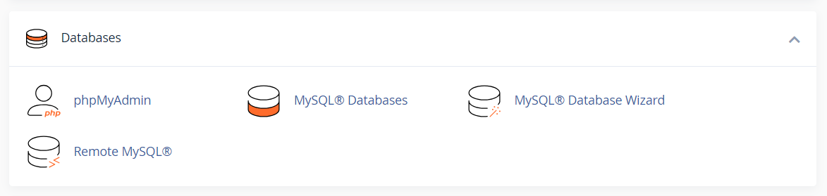 cPanel - Databases