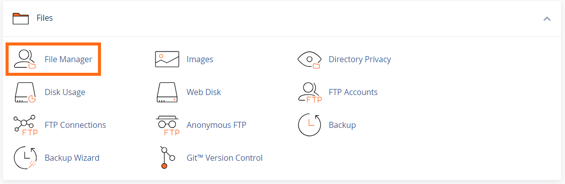 cPanel File manager