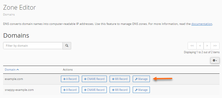 Manage DNS Zone