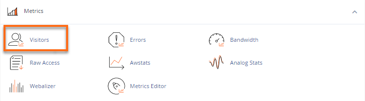 cPanel Metrics section