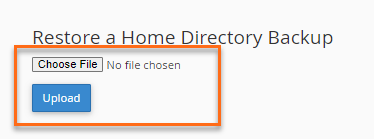 Restore a Home Directory Backup