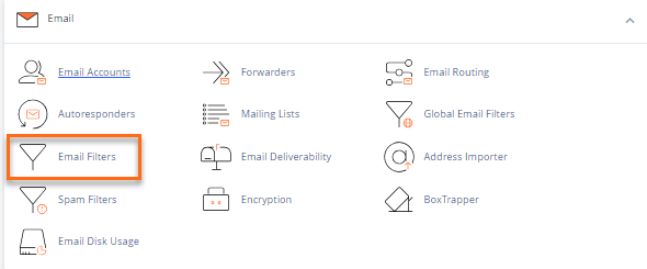 cPanel - Email Filters