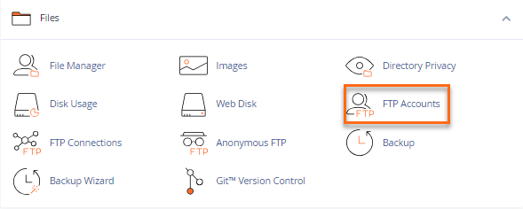 cPanel - Files section