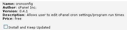 Allows user to edit cPanel cron settings/program run times