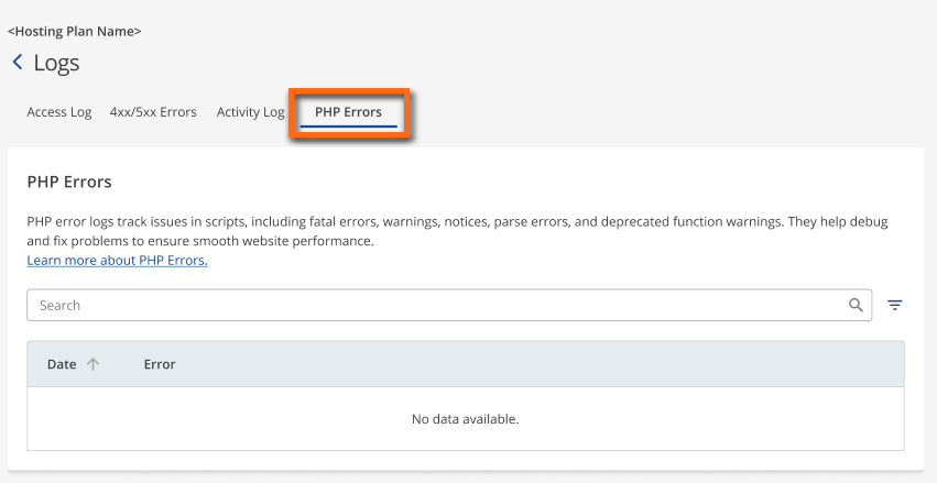 PHP Error Logs
