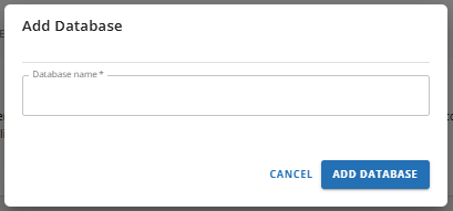 Manage MySQL Databases - Enter database name