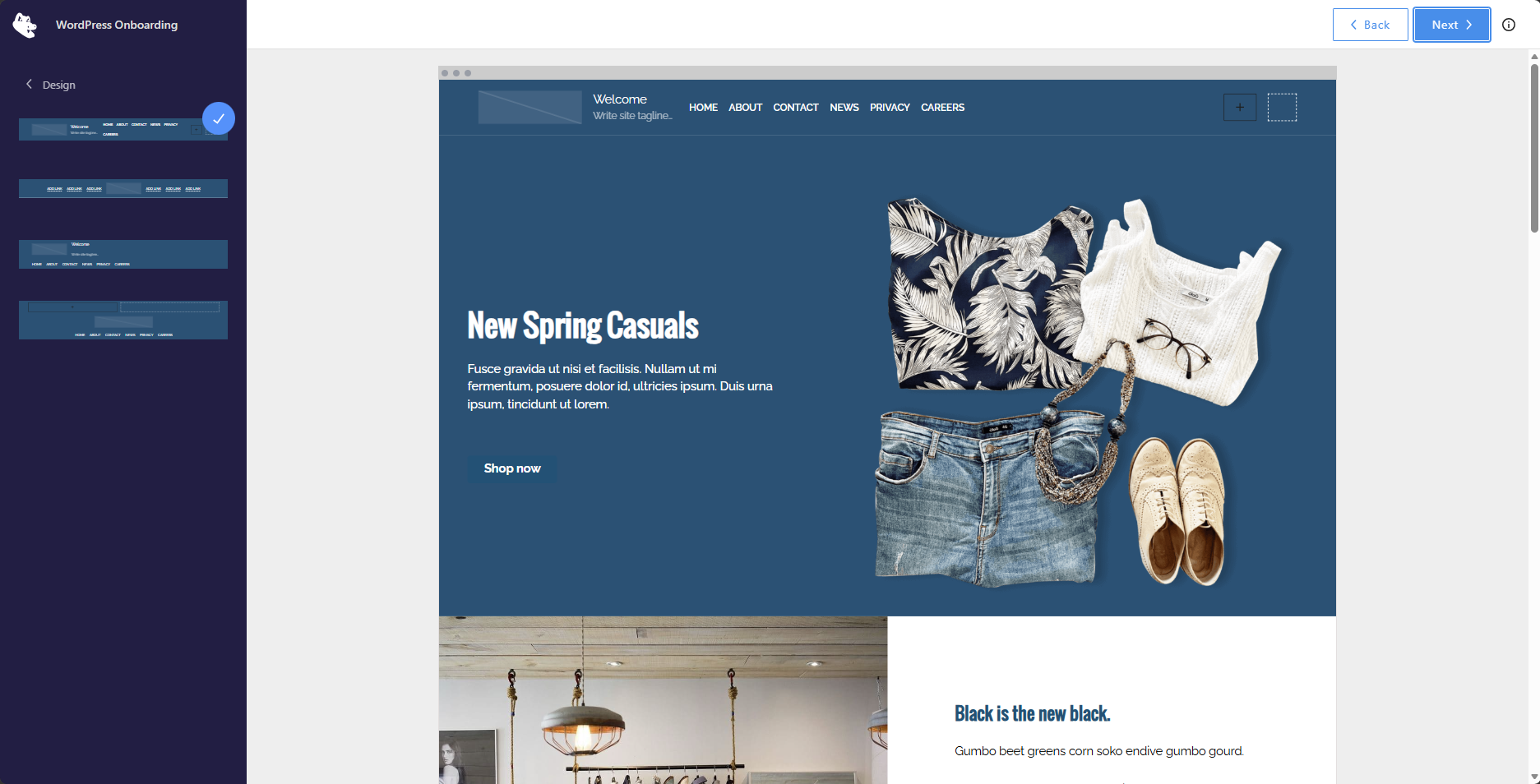 Install WP - Theme Style Header and Layout