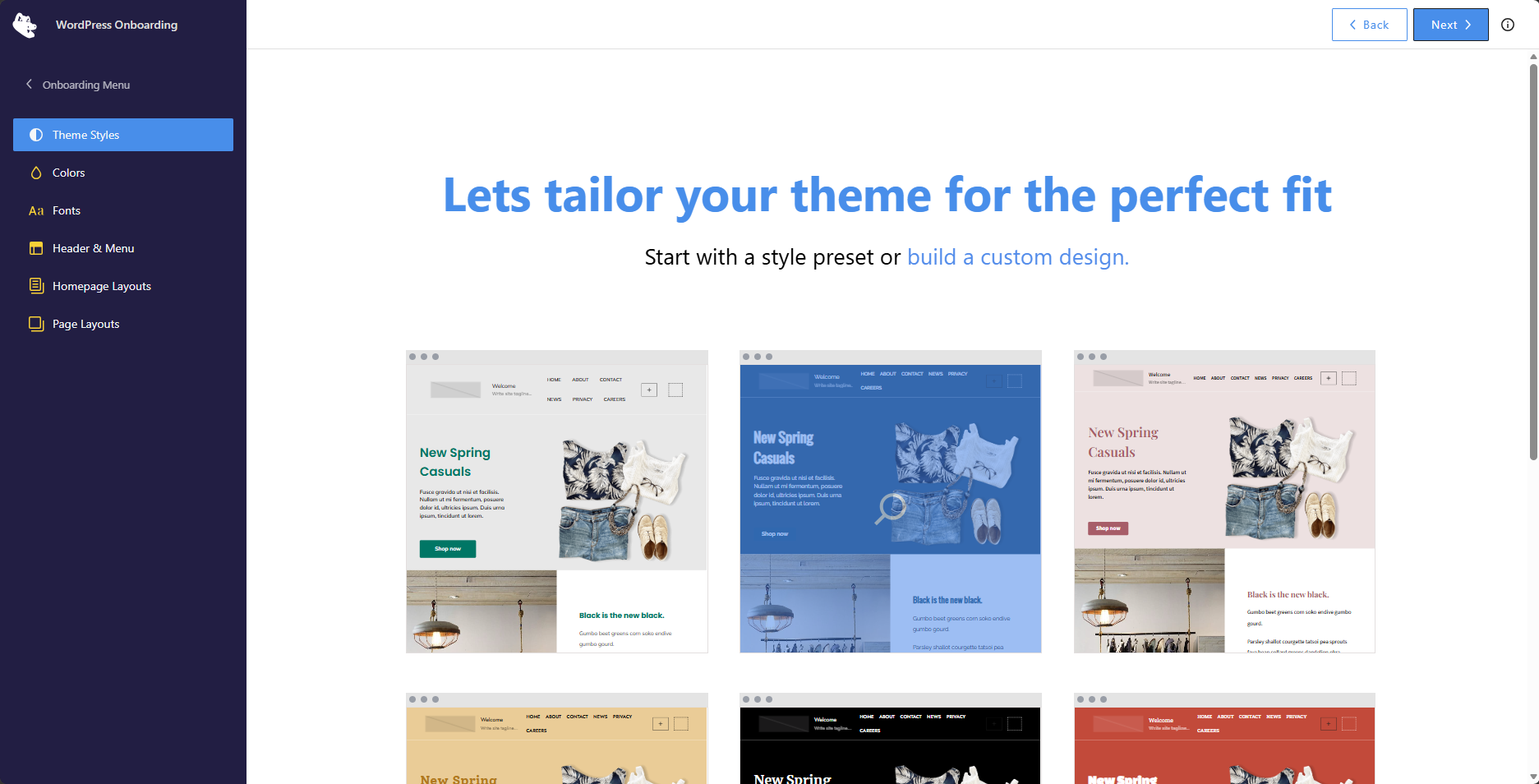 Install WP - Theme Style