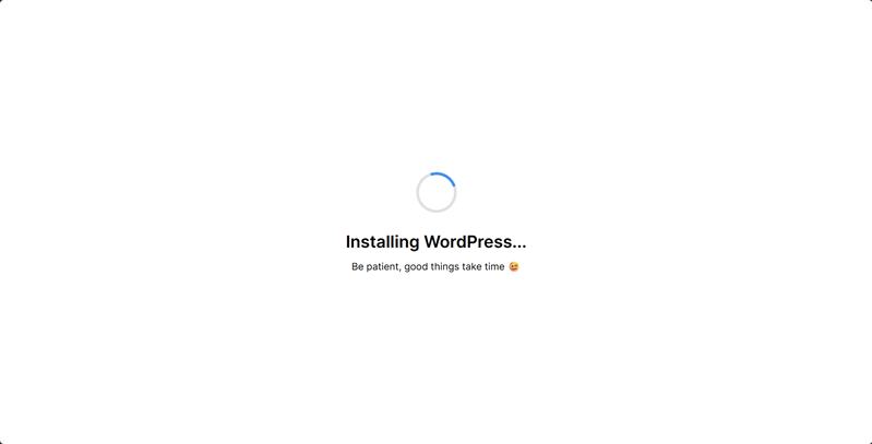 Install WP - Installing