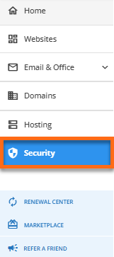Customer Portal - Security Tab