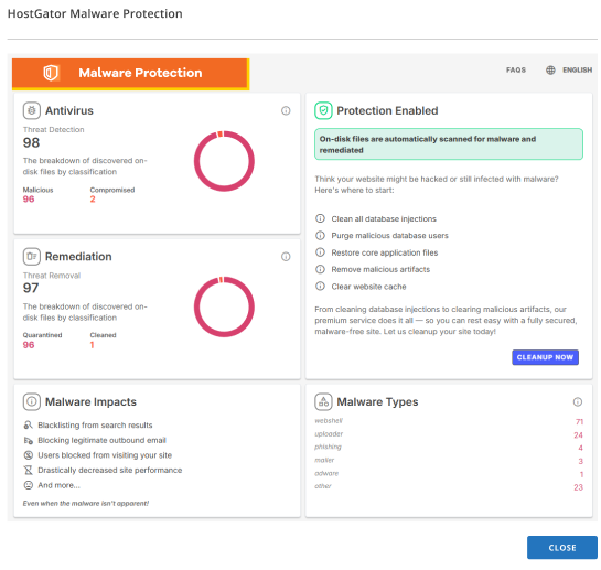 HostGator Malware Protection - Complete Security Plan