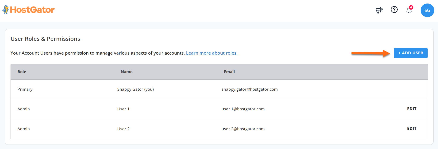 Customer Portal - User Roles & Permissions - + Add User