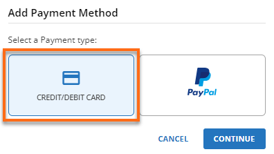 Customer Portal - Add Payment - Continue