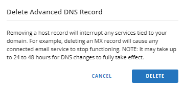 Confirm delete