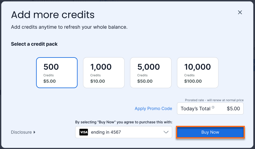 Customer Portal - Hosting tab - AI Tooling - Buy Now