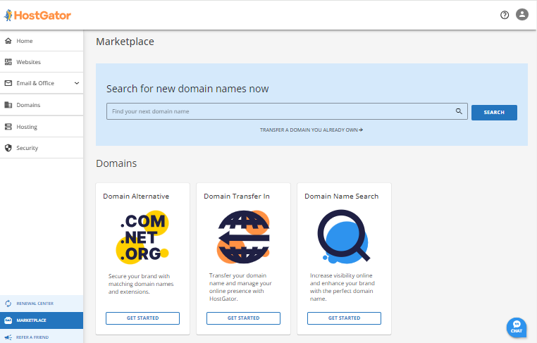 Customer Portal - Marketplace tab