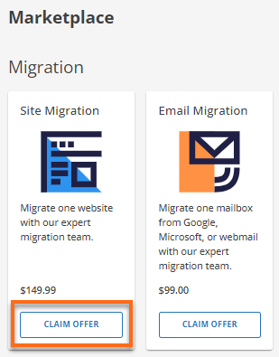 Customer Portal - Site Migration - Claim Offer