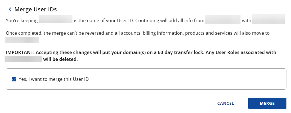 Customer Portal - How to Merge User IDs