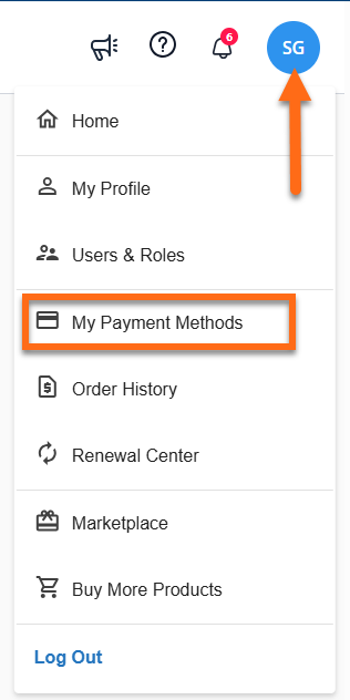 Customer Portal - My Payment Methods