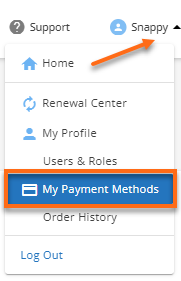 Customer Portal - My Payment Methods