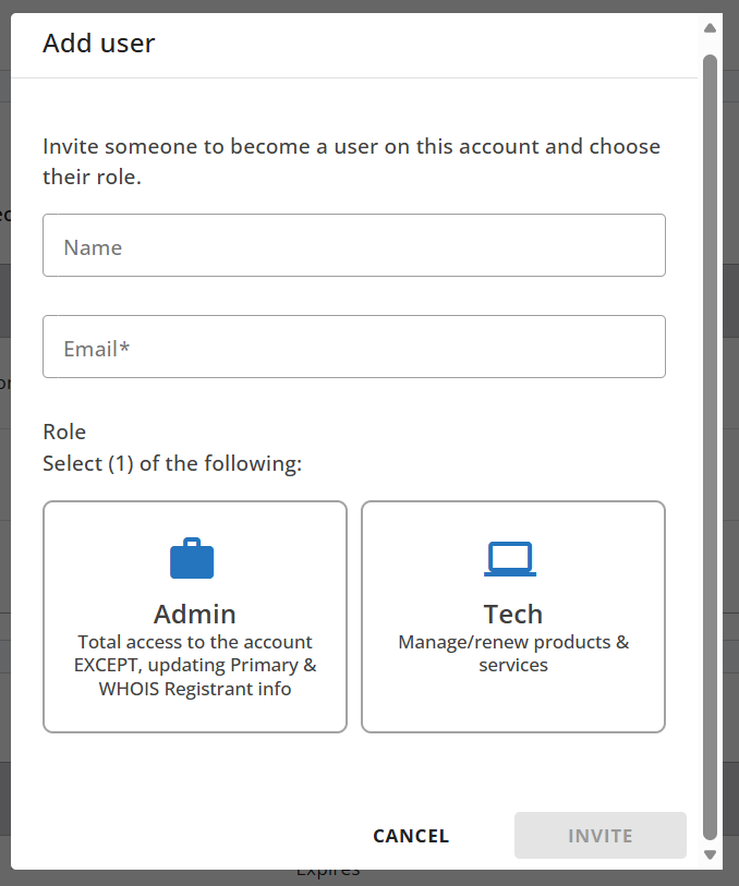 Customer Portal - Add User Details and Role