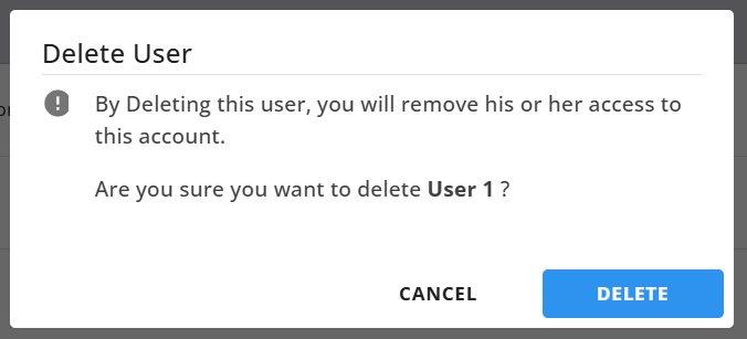 Customer Portal - Delete User