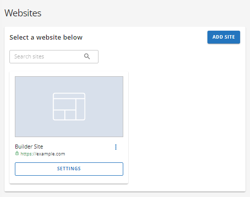 Settings button