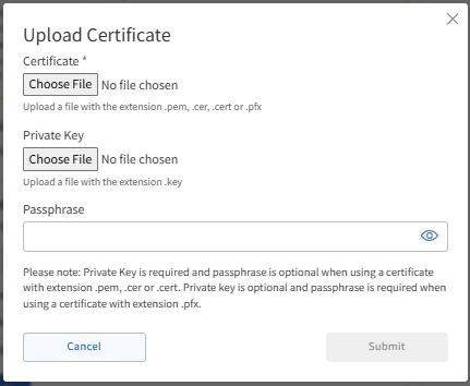 SSL in SiteLock - Upload Certificate and Private Key files
