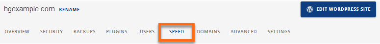 Speed tab