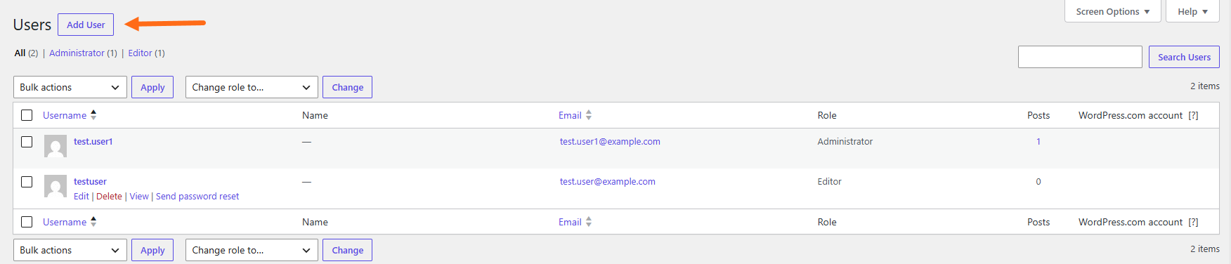 Customer Portal - Domains tab