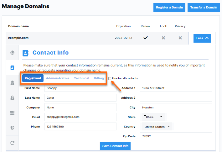 Find your current registrar or domain WHOIS information